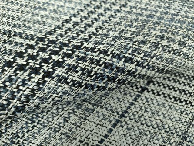 平和屋着物●九寸名古屋帯　組織　格子　正絹　逸品　未使用　DAAV6836ps