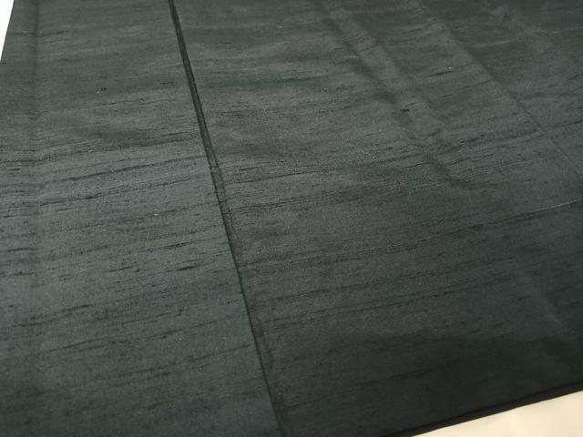 平和屋着物●男性　紬　アンサンブル　色無地　濃藍色　正絹　逸品　AABA5035np