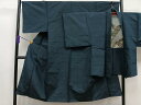 平和屋着物■男性 紬 アンサンブル 青藍色 正絹 逸品 CAAP5963kb