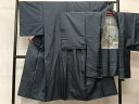 平和屋着物■男性 本場大島紬 アンサンブル 泥染め 総詰め 証紙付き 正絹 逸品 CAAP5965kb