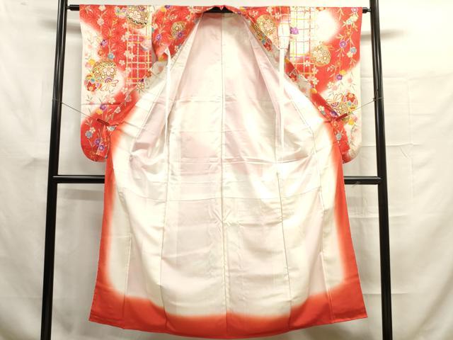 平和屋の平和屋着物∵女の子 十三参り 子供 鈴花文 暈し染め 金彩 逸品 DAAR1496jm｜アングル2