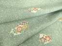 平和屋着物▽上質な小紋 単衣 扇面花文 正絹 逸品 DAAS0237az