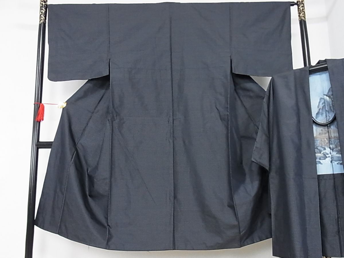 平和屋着物■男性 本場大島紬 アンサンブル 80亀甲 正絹 逸品 AAAE1020Atn