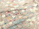 平和屋着物▽上質な小紋 単衣 花鳥風景文 正絹 逸品 DAAS0256az