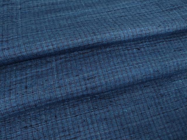 平和屋着物▽男性　紬　単衣　藍染　キングサイズ　正絹　逸品　DAAX3014az
