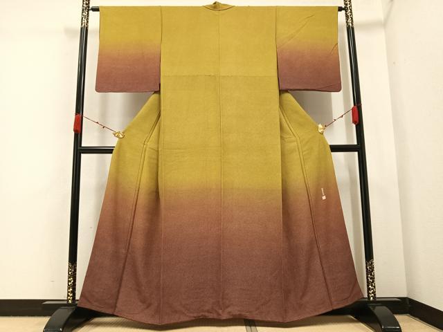 平和屋着物●江戸小紋 訪問着 作家物 池田深光 鮫小紋柄 正絹 逸品 AABA4346ph