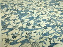 平和屋着物▽本藍 型染 小紋 単衣 流水花鳥文 正絹 逸品 DAAS0252az