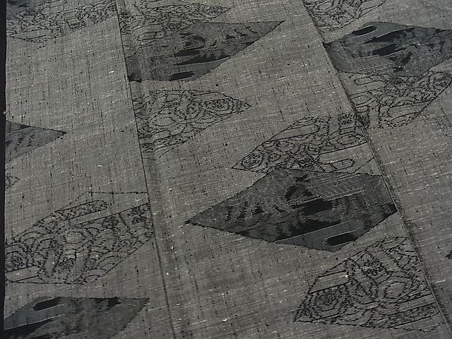 平和屋着物■上質な紬 菱重ね吉祥文 逸品 未使用 CAAD5879yc
