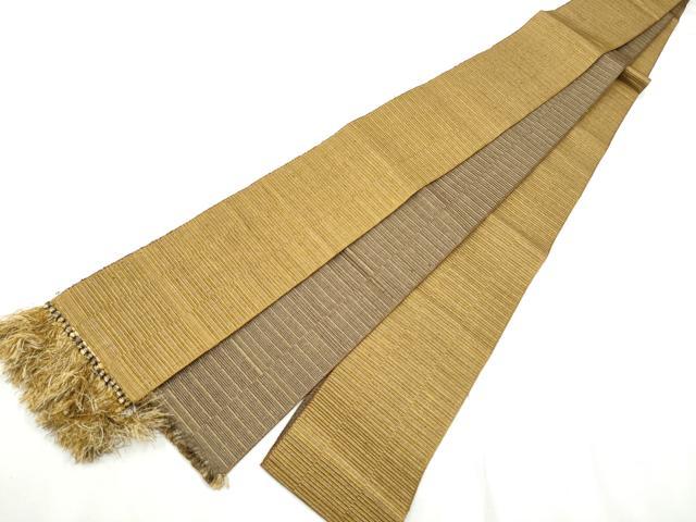 平和屋着物●男性　本場筑前博多織　両面　角帯　霞文　正絹　逸品　CABF8543hy