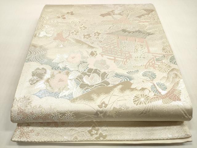 Other - 平和屋着物◎六通柄袋帯　平安の四季　プラチナ箔二重織　正絹　逸品　DABG1149xg