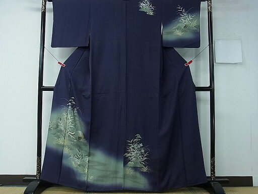 平和屋着物■訪問着 流水群鶴草花文 暈し染め 金銀彩 逸品 CAAD8612ch 平和屋着物■訪問着 流水群鶴草花文 暈し染め 金銀彩 逸品 CAAD8612ch