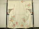 平和屋着物▽訪問着 単衣 駒刺繍 亀甲花文 金彩 正絹 逸品 未使用 AAAU8507fy