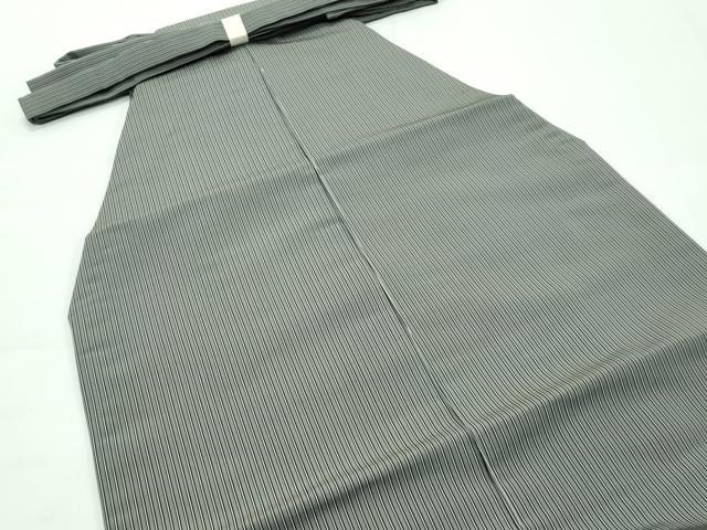 平和屋着物■極上　男性　創業100年　毘龍織　安部吉　馬乗り袴　縞　逸品　未使用　CZAA3805s5