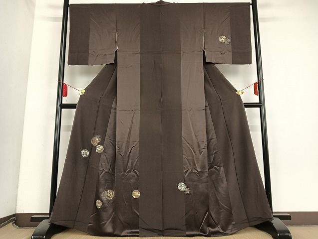 平和屋着物■訪問着 花丸文 竹屋町刺繍 金銀彩 正絹 逸品 AAAJ8317Bzg
