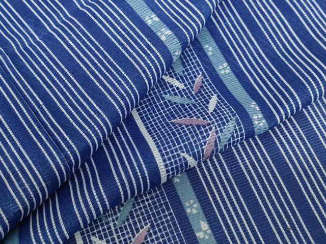 Summer Wear - 平和屋着物＊夏物　小紋　絽　草花間道　洗える着物　AABB0530st