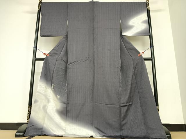 平和屋着物●訪問着　草花丸文　暈し染め　ロング丈　正絹　逸品　AABC0089zg