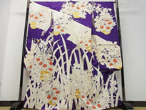 平和屋着物■豪華振袖 駒刺繍 吉祥花籠文 金銀彩 逸品 DAAC4437ea 平和屋着物■豪華振袖 駒刺繍 吉祥花籠文 金銀彩 逸品 DAAC4437ea