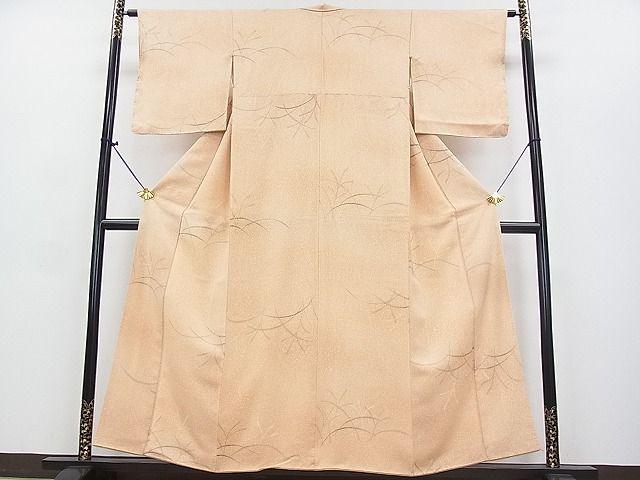 平和屋着物■上質な小紋 草葉文 逸品 DAAA6908ya