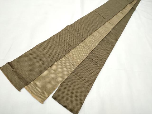 Obi - 平和屋着物●男性　本場筑前博多織　両面　角帯　霞文　証紙付き　正絹　逸品　CABF8582hy