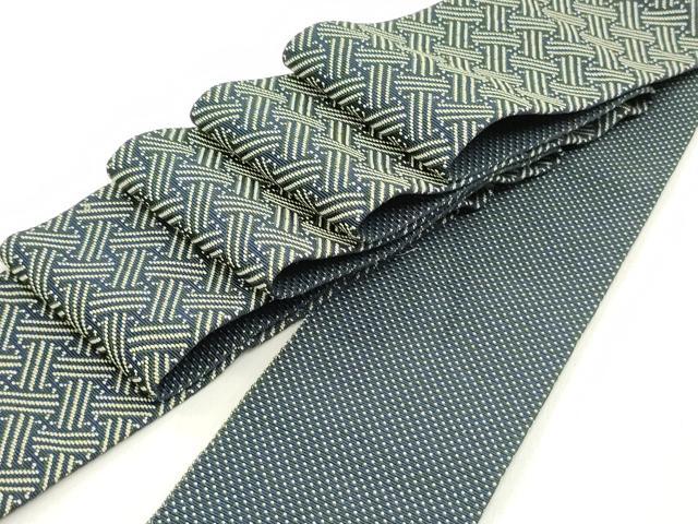 平和屋着物●男性 両面 角帯 檜垣文 未使用 DAAY0324ob
