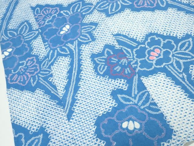 平和屋着物∴夏物　浴衣　有松鳴海絞り　牡丹　綿　逸品　CAAY4620ng