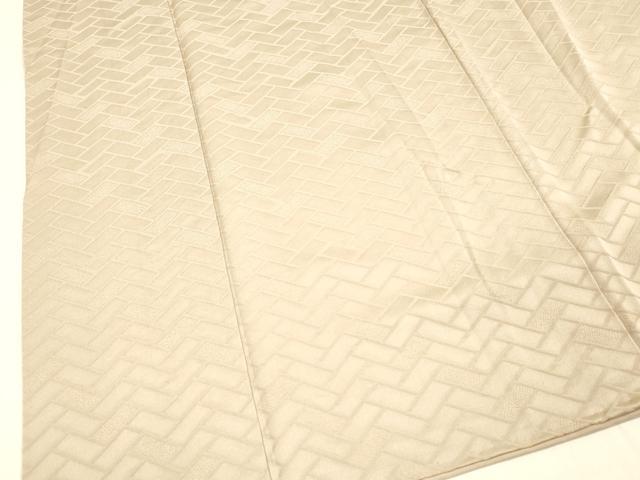 Uramono - 平和屋着物■上質な色無地　檜垣地紋　洗柿色　正絹　逸品　DABB3914cm