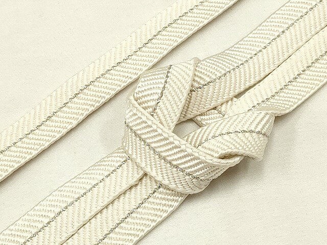 平和屋着物●創業280年 誉田屋源兵衛　和装小物　帯締め　笹浪組　日光東照宮純白金糸　撚り房　逸品　A..