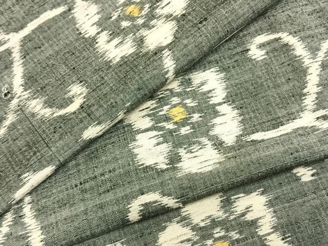 Rakuten - 平和屋着物▽上質な紬　単衣　花唐草文　正絹　逸品　AABA7606fy