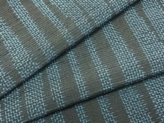 平和屋着物▽上質な紬　単衣　変わり縞　正絹　逸品　AABA7609fy