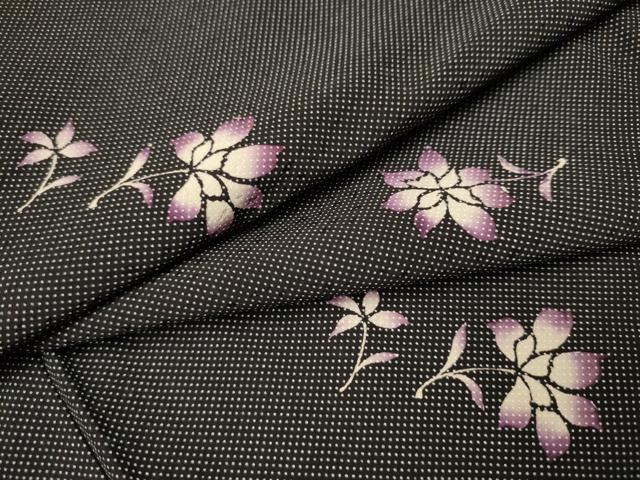 Full-Length Under-Kimono - 平和屋着物●上質な小紋　草花文　行儀　正絹　逸品　CAAP7110hy