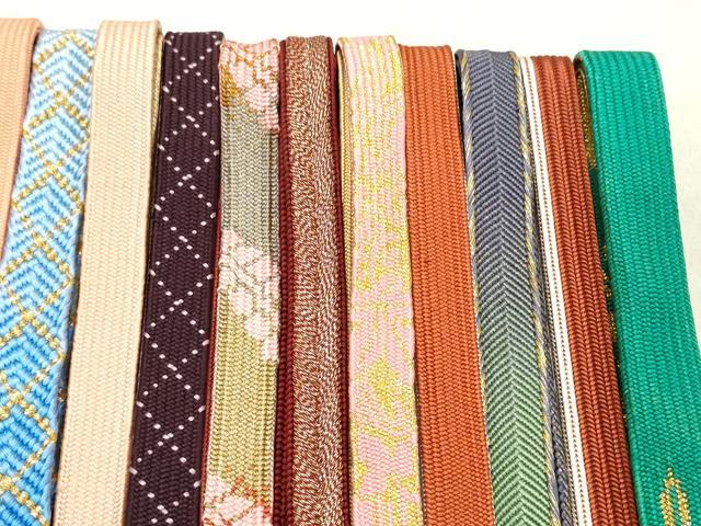 平和屋着物●和装小物　帯締め20本　高麗組　笹浪組　冠組　金銀糸　逸品　DAAP5104by