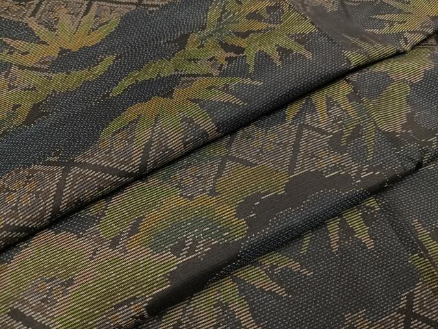 平和屋着物●本場大島紬　松笹文　正絹　逸品　AABA8932ph