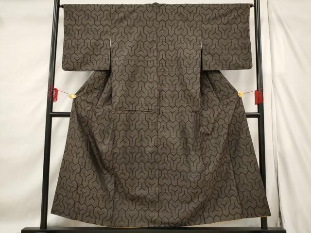乐天商城 - 平和屋着物■本場大島紬　毘沙門亀甲文様　正絹　逸品　AABF1430st