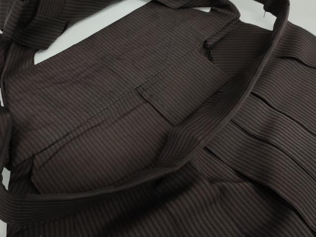 平和屋着物●男性　馬乗り袴　縞　正絹　逸品　DAAY5249ud