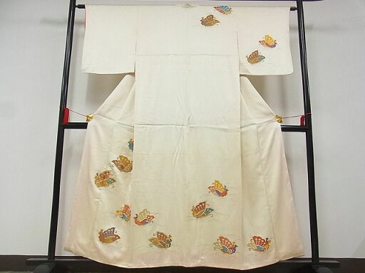 平和屋着物■訪問着 駒刺繍 舞蝶芝文 金彩 着丈153cm 裄丈62.5cm 正絹 逸品 1B-wt821 平和屋着物■訪問着 駒刺繍 舞蝶芝文 金彩 着丈153cm 裄丈62.5cm 正絹 逸品 1B-wt821