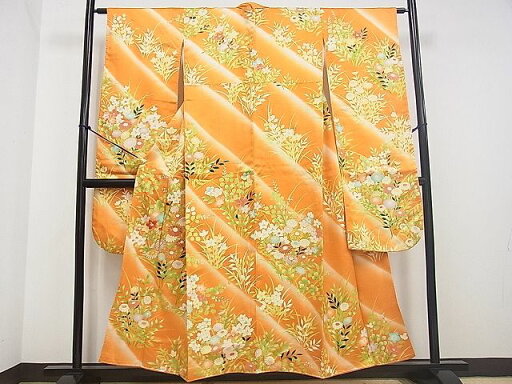 平和屋着物■豪華振袖 駒刺繍 草花文 逸品 DAAC3474mz 平和屋着物■豪華振袖 駒刺繍 草花文 逸品 DAAC3474mz