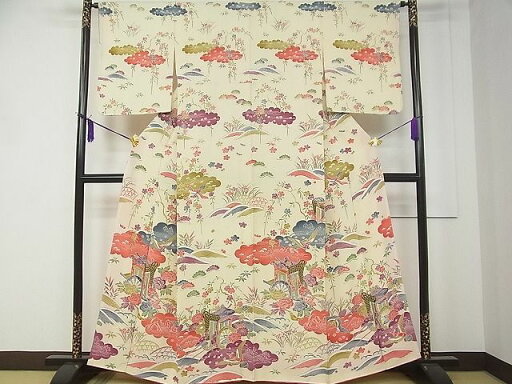 平和屋着物■付下げ 御所車花文 逸品 CAAD5033vf 平和屋着物■付下げ 御所車花文 逸品 CAAD5033vf
