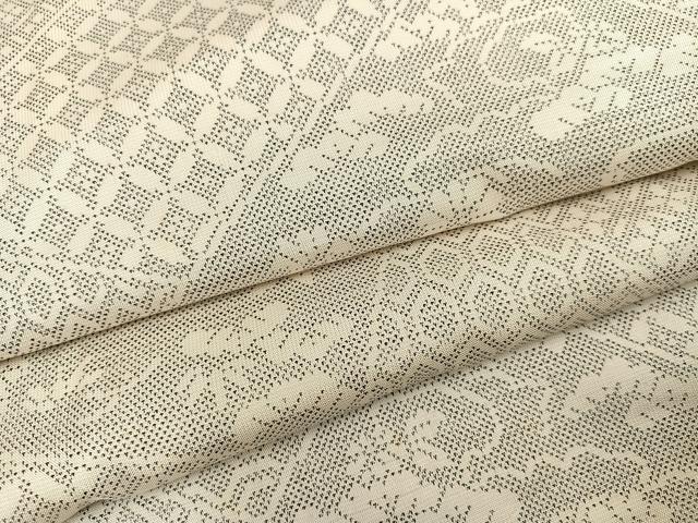 平和屋着物●本場大島紬　白大島　カタス9マルキ　吉祥草花文　正絹　逸品　AABB0408ph(4)