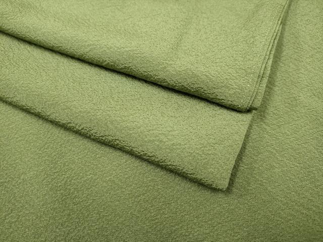 Kimono - 平和屋着物●上質な色無地　鶸茶色　正絹　逸品　DAAV3241du