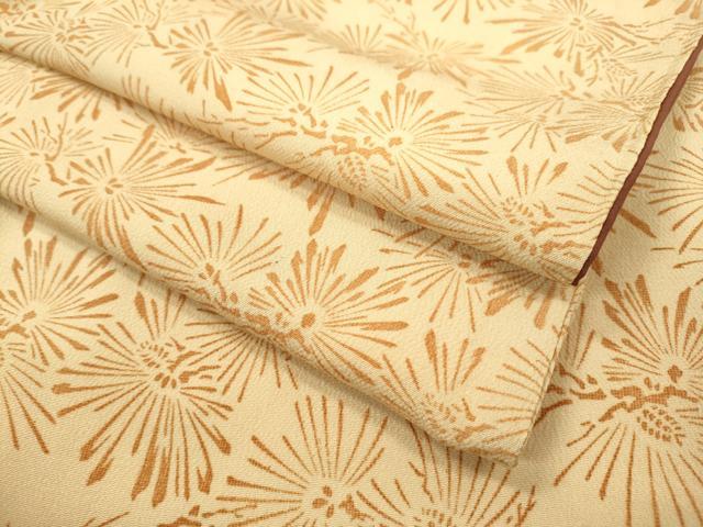 平和屋着物▽上質な小紋 単衣 木漏れ松葉文 正絹 逸品 AAAW1757fy