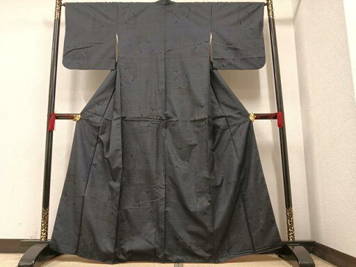 平和屋着物■本場大島紬 7マルキ 色紙花文 正絹 逸品 AAAT1548ph 平和屋着物■本場大島紬 7マルキ 色紙花文 正絹 逸品 AAAT1548ph