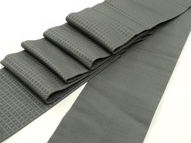 平和屋着物●男性 角帯 格子柄 黒地 DAAY0328ob