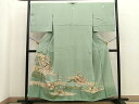 平和屋着物■豪華色留袖 地紙飛鶴松竹梅 暈し染め 金彩 正絹 逸品 BAAS6210sa