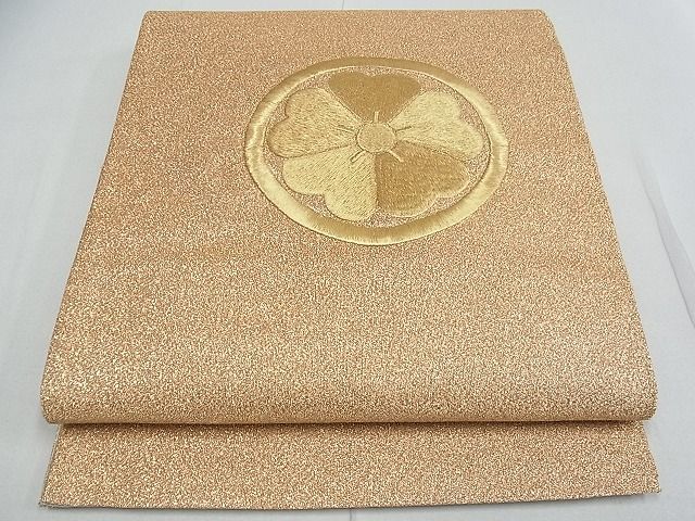 平和屋着物■両面六通柄袋帯　花丸文　金銀糸　逸品　ox2945