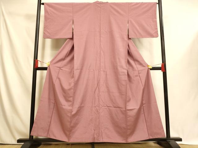 Full-Length Under-Kimono - 平和屋着物■上質な紬　色無地　鴇浅葱色　正絹　逸品　AABI6010fw