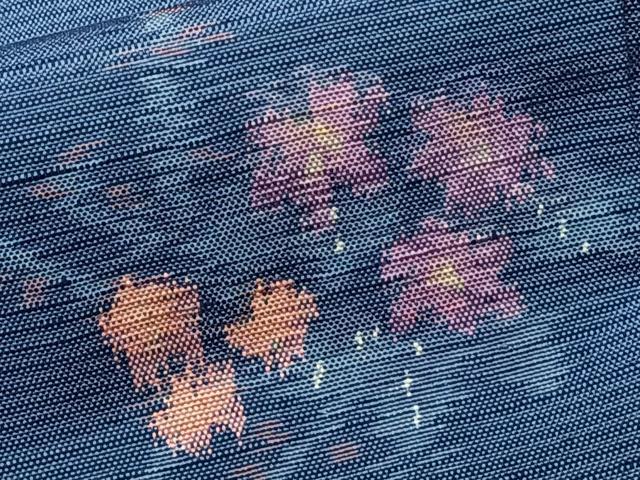 平和屋着物■上質な紬 枝花文 正絹 逸品 未使用 CAAQ7164xi