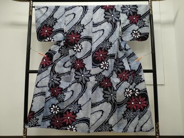 Other - 平和屋着物∴夏物　浴衣　有松鳴海絞り　流水舞花文　綿　逸品　CAAW5130dy
