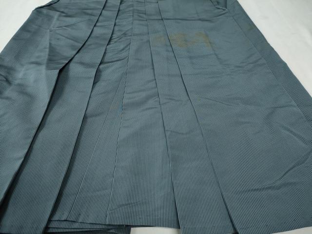 平和屋着物●男性　馬乗り袴　縞　正絹　逸品　CAAW8129yc