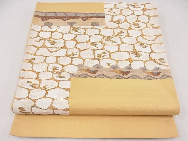 平和屋着物■太鼓柄袋帯　石畳文　逸品　ob3323