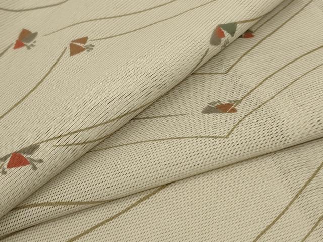 Summer Wear - 平和屋着物＊夏物　小紋　絽　舞花文　洗える着物　AABA6638jd